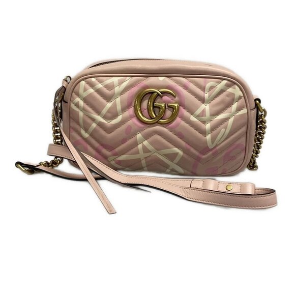 GUCCI GG Marmont Light Pink Pink Cream Leather - Shoulder Bag 918-031725 - Picture 1 of 14